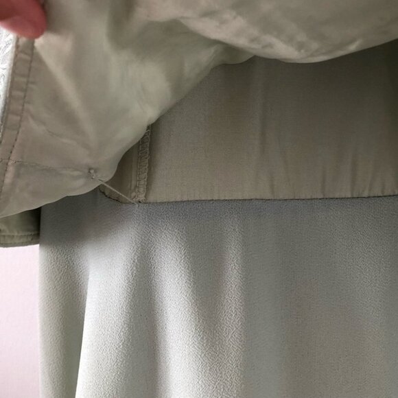 VINTAGE Karen Miller Sage Green Beaded Gown with Shawl  Size 8 - Picture 4 of 13